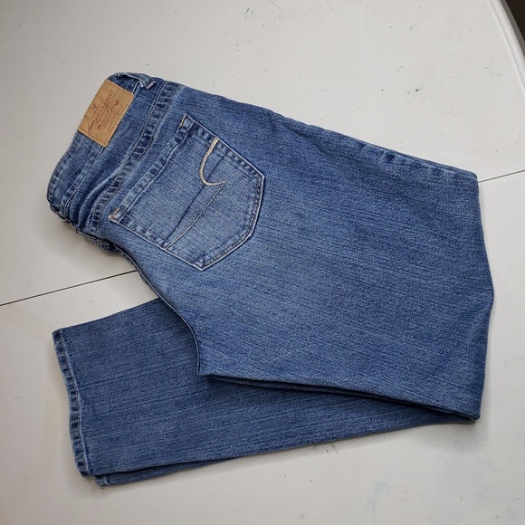 Vintage American Eagle Womens Straight 77 Low Rise Jeans Size 12 Y2K Cotton - Picture 16 of 16